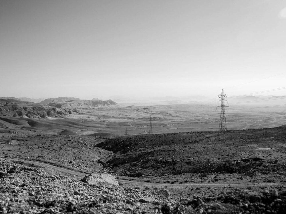 Tendido eléctrico en el desierto Tendido eléctrico en el desierto